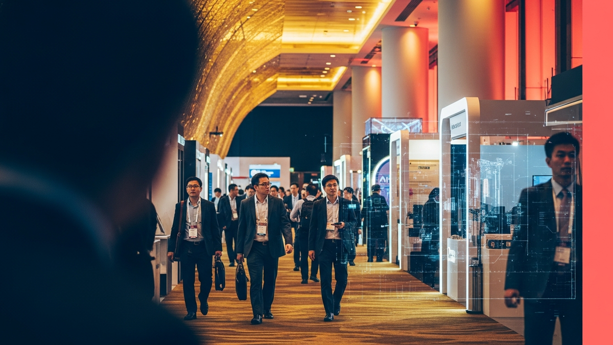 Marina Bay Sands convention centre with delegates arriving for a major Asia AI summit