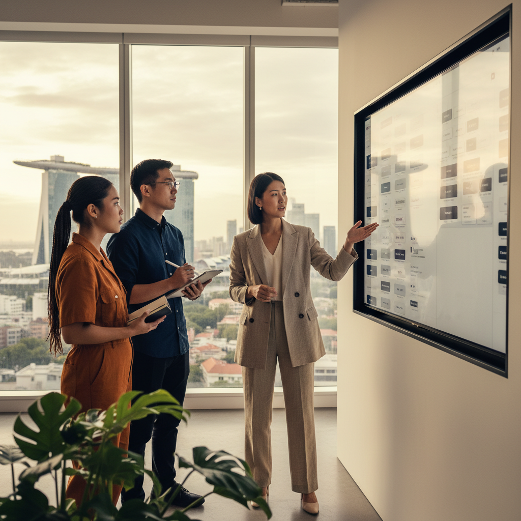 Design team reviewing AI design skills and components