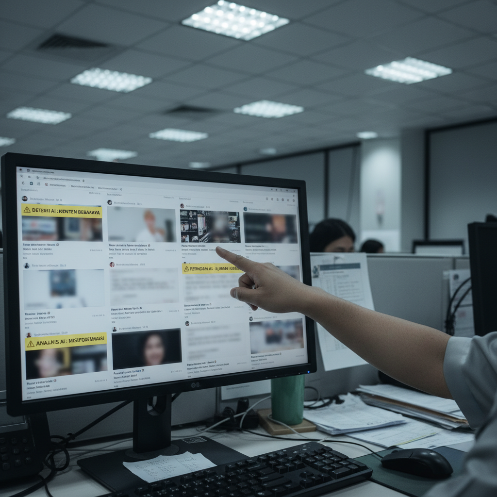 Content moderation screen showing AI slop fla