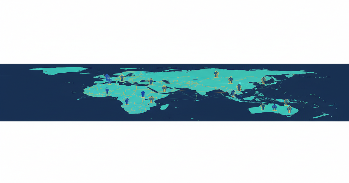 Infographic illustration showing Asia-Pacific AI talent shortage with highlighted countries and workforce gap visualisation
