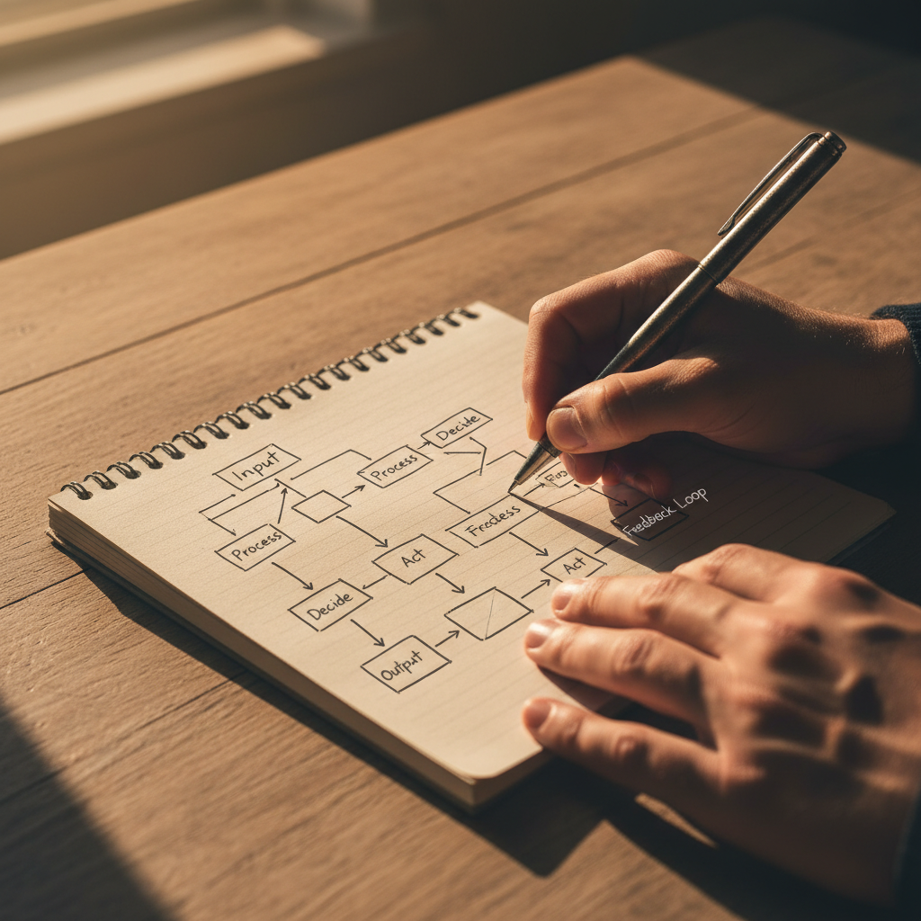 Developer sketching agentic AI workflows