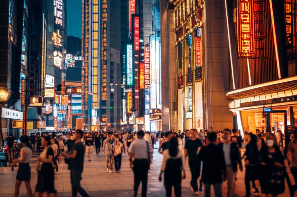 China AI consumer war Shanghai city lights