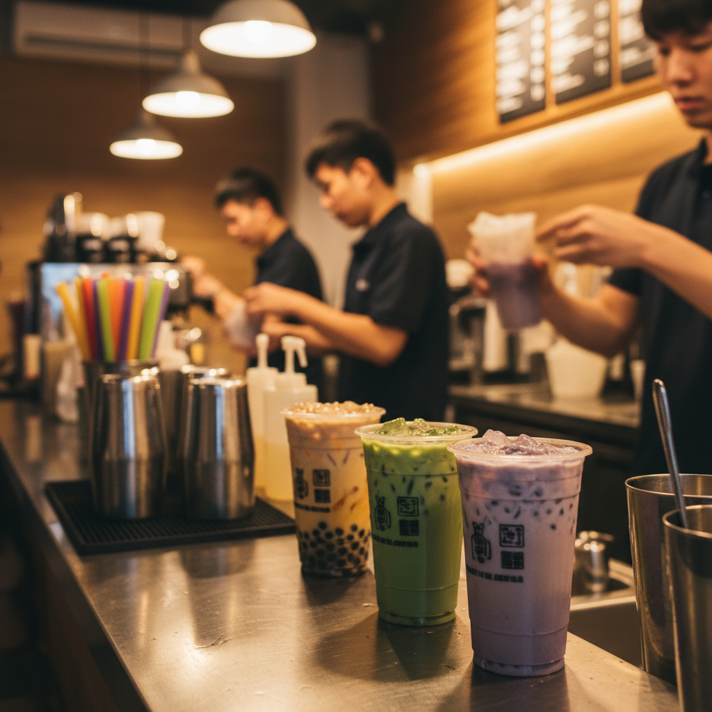Vibrant Chinese street scene during Lunar New Year