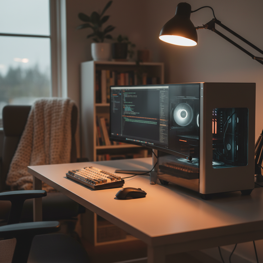 Developer workstation running local AI models