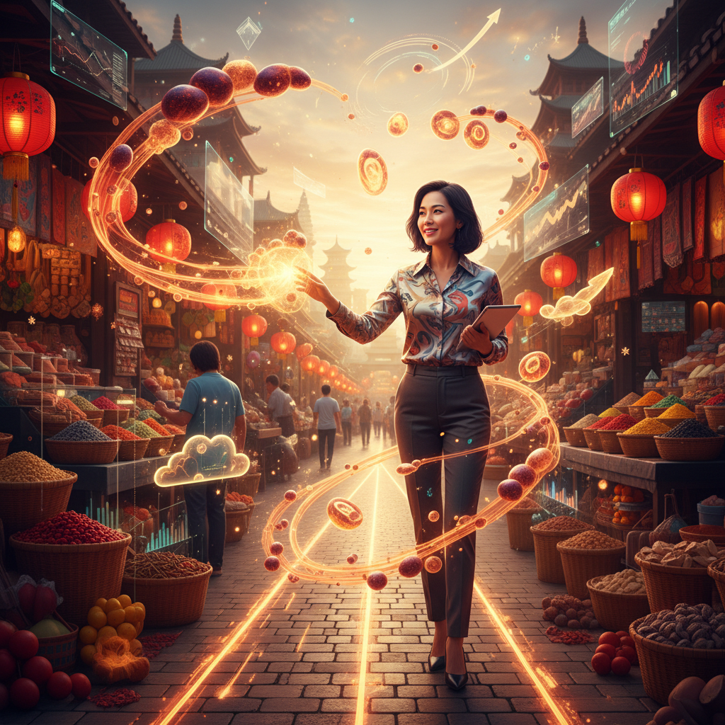 Small business owner thriving with AI