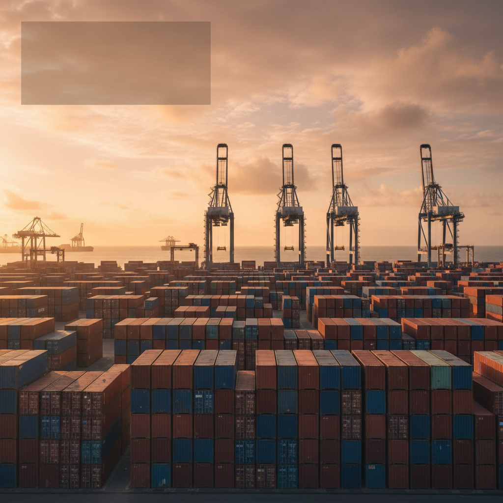 Shipping containers at port AI chip smuggling